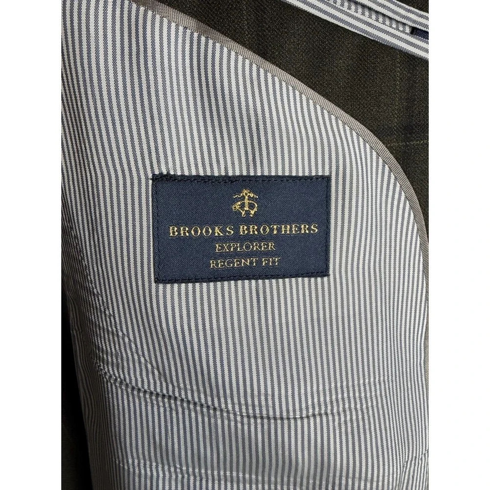 BROOKS BROTHERS Explorer Regent Wool Bl Plaid Blazer Sport Coat Jacket 42R